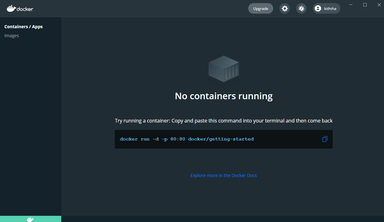 Docker is running